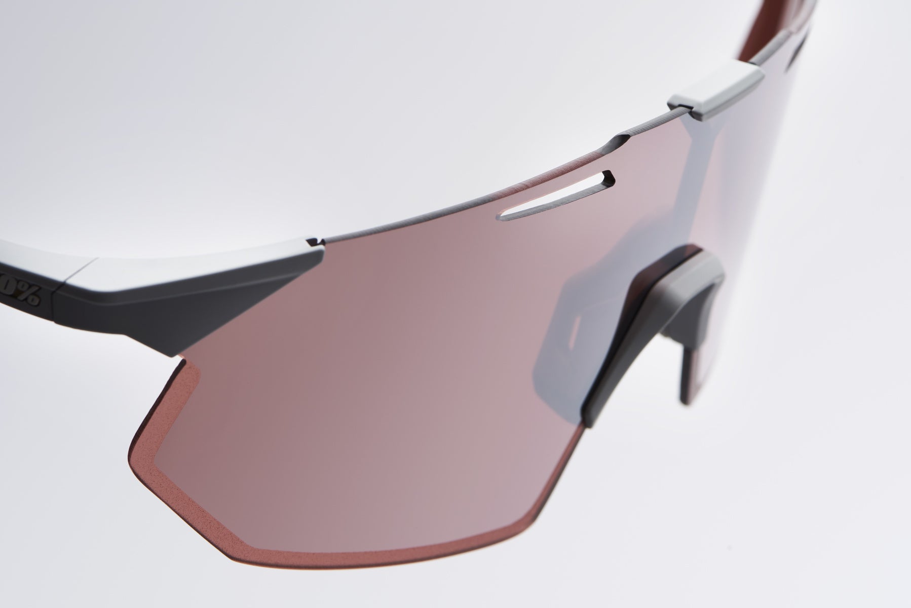 HYPERCRAFT SQ - Matte Stone Grey - HiPER Crimson Silver Mirror Lens